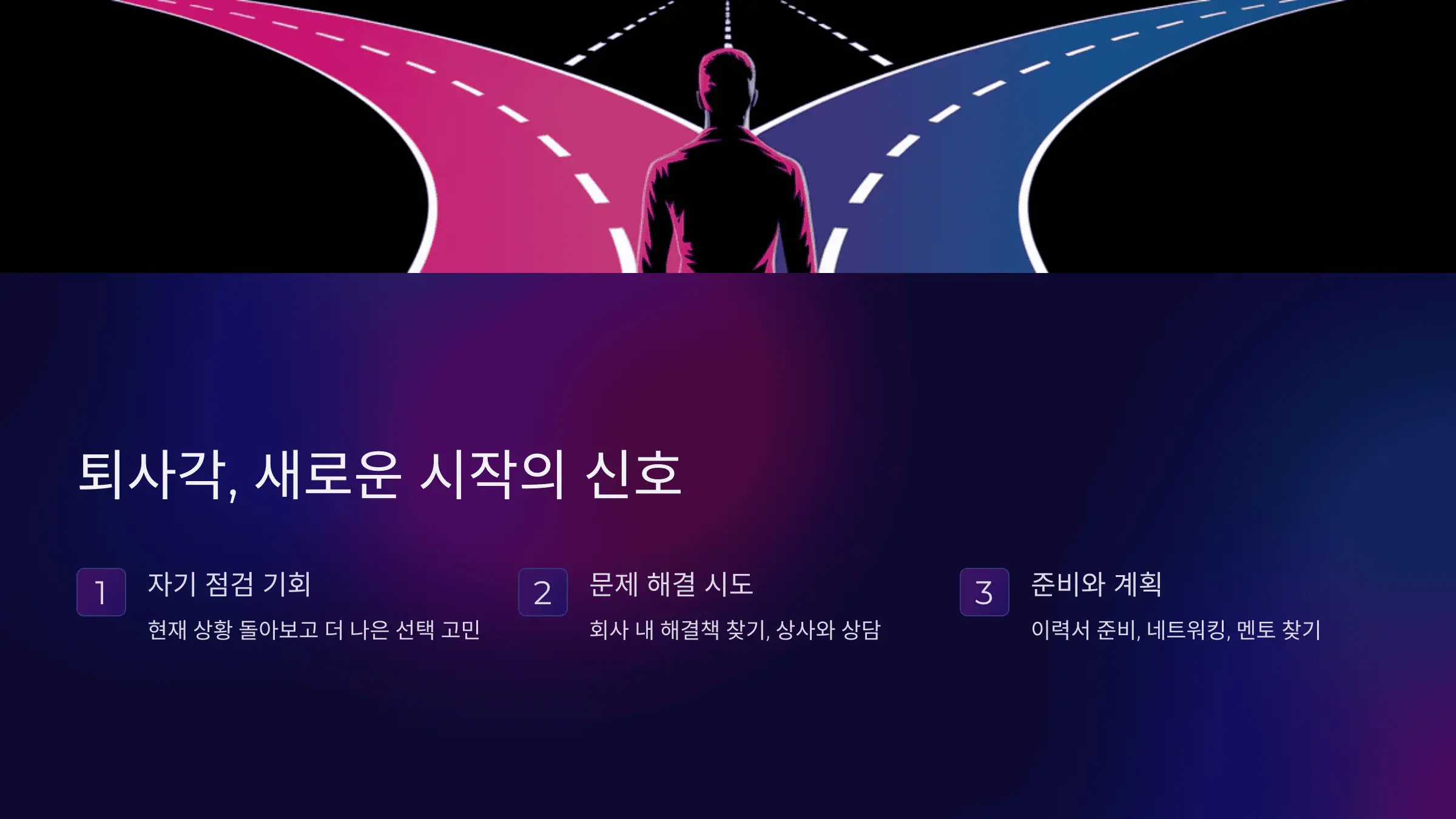 퇴사각, 새로운 시작의 신호