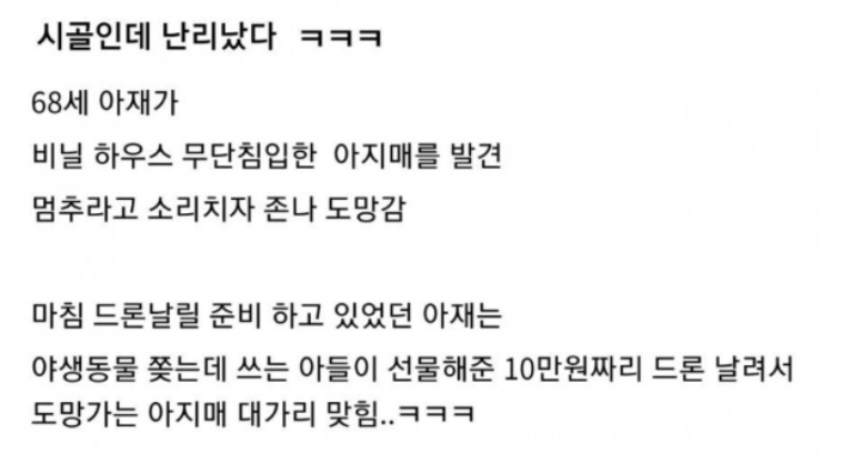 시골에서 난리났음.. 2