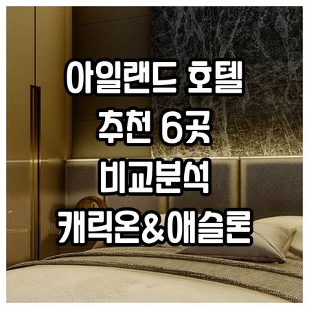 아일랜드 캐릭온샤논&애슬론 호텔 추천