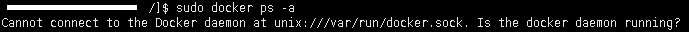  Docker "Is the docker daemon running?" 오류 조치