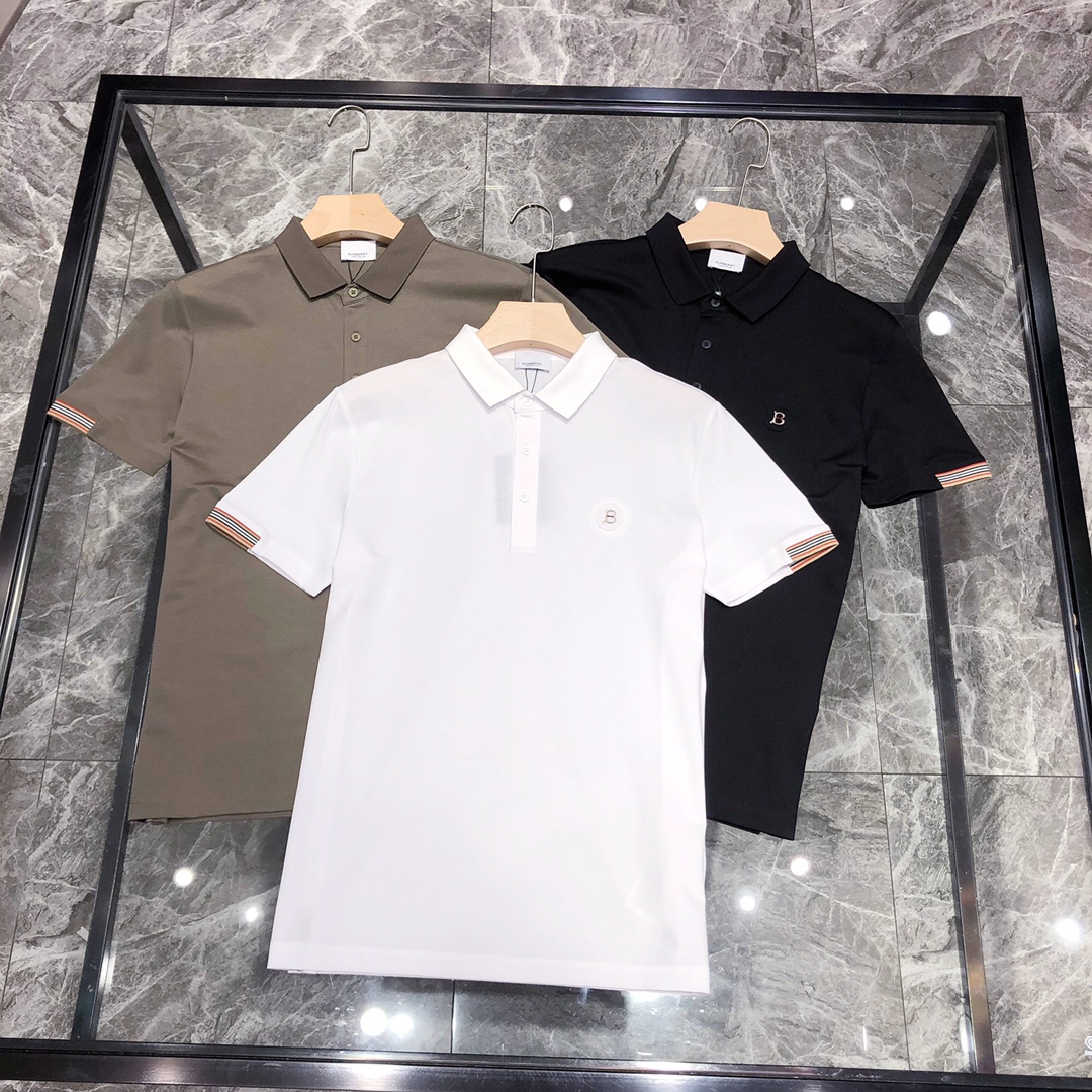  [BURBERRY] 버버리 버튼 피케 폴로 반팔 티셔츠 (3 COLOR)