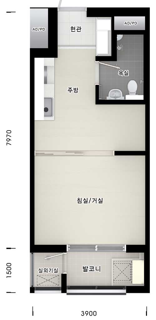 LH수서1단지 행복주택 26B 평면도