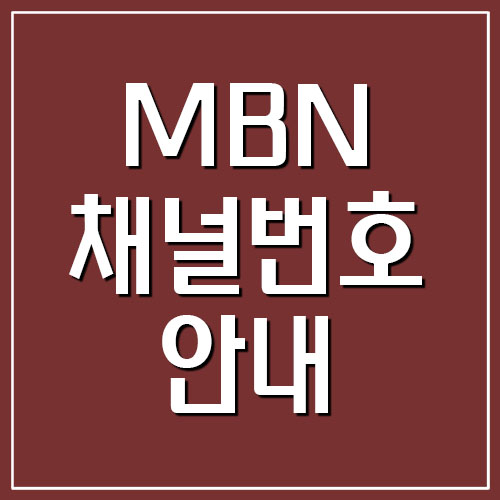 TV 방송 MBN 채널번호