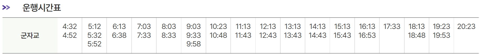 6013 공항버스 승차장 정보 군자교