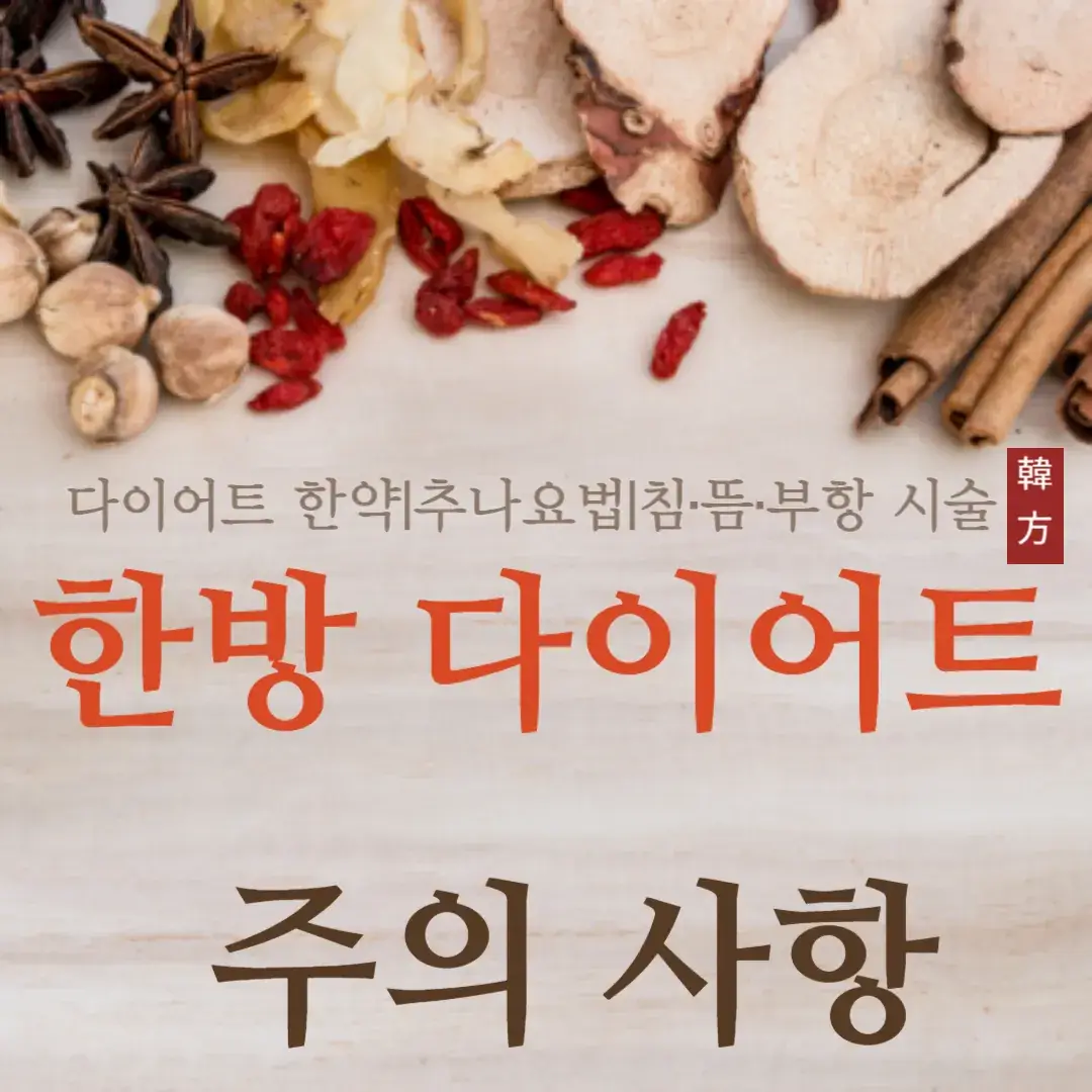 한방 다이어트 주의 사항
