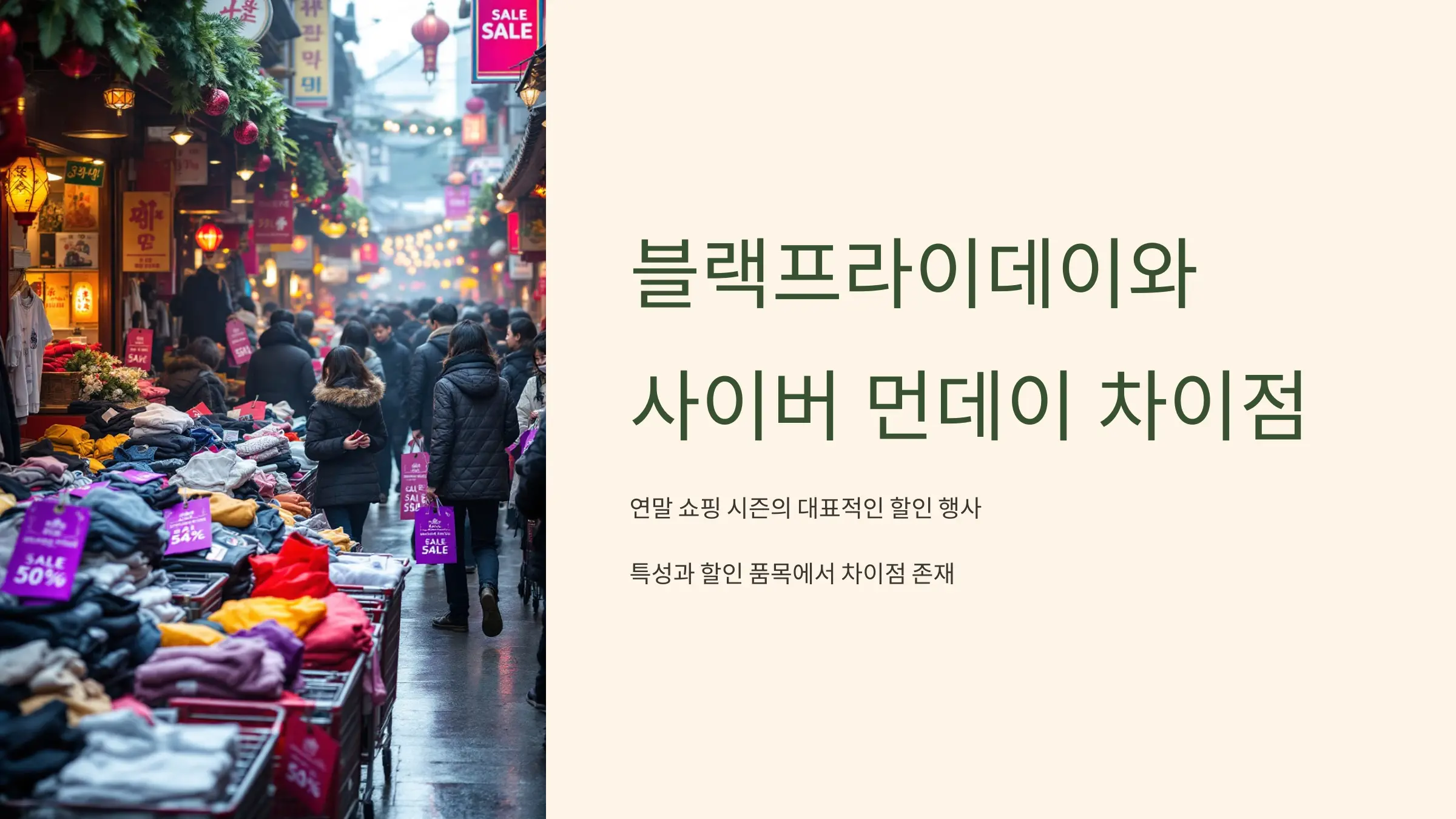 블랙프라이데이와 사이버 먼데이 차이점: 어떤 날에 구매해야 할까?