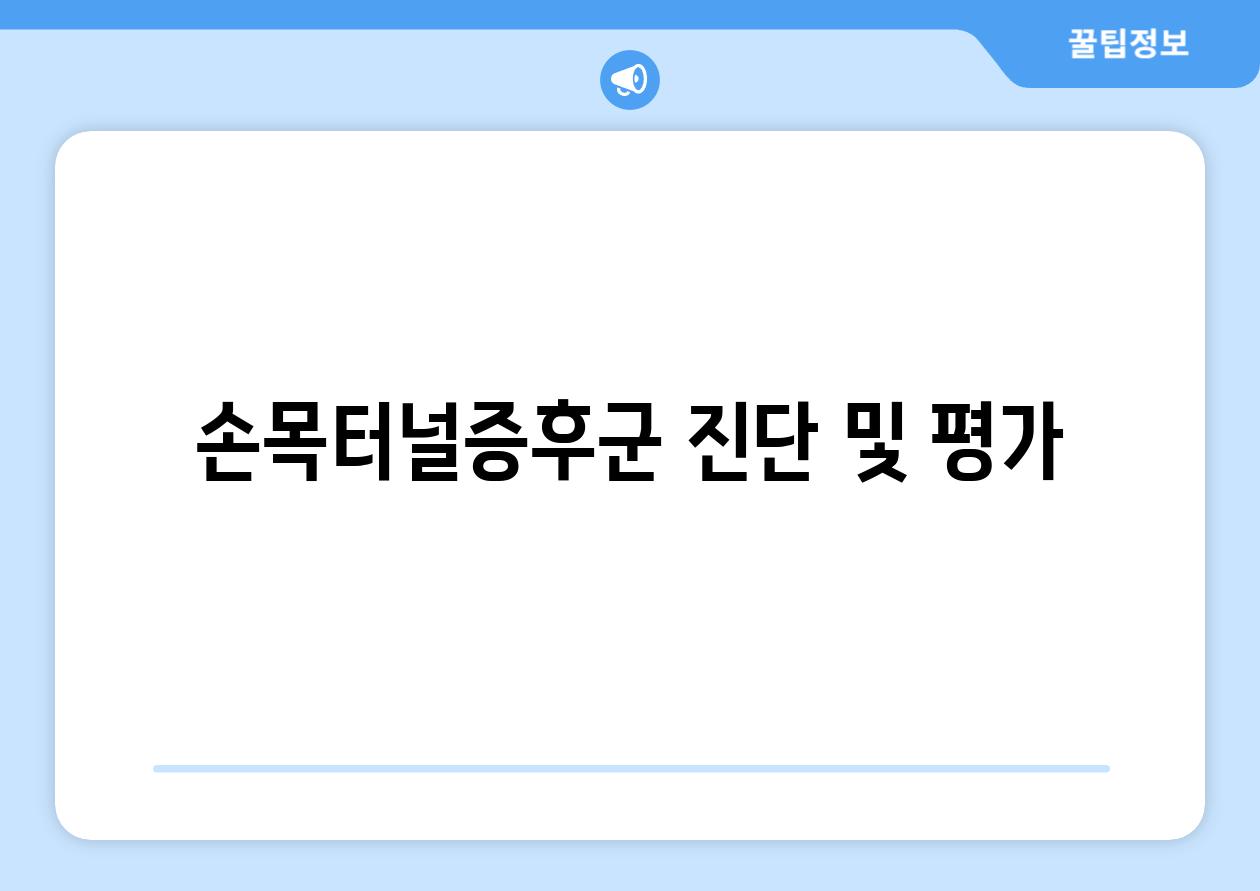 손목터널증후군 진단 및 평가