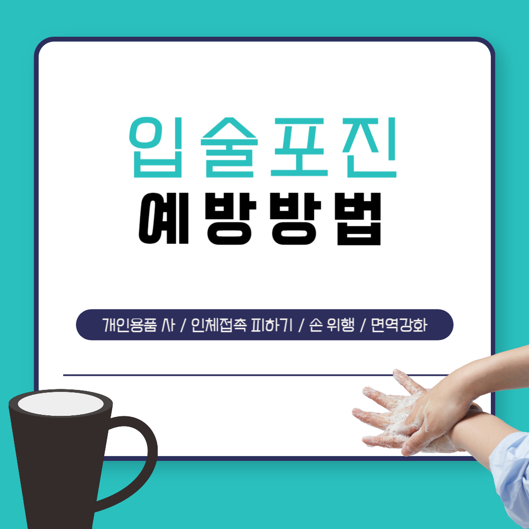 입술포진 예방방법 설명 이미지