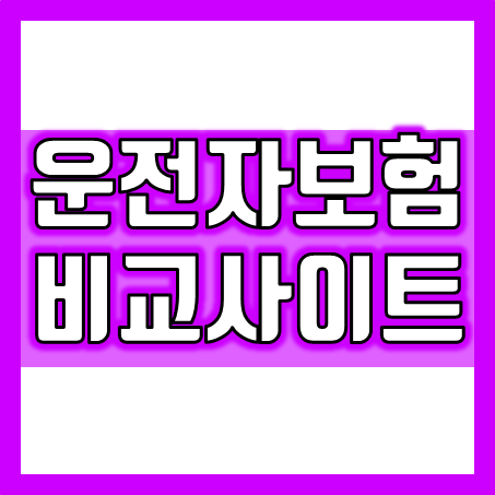  운전자보험비교사이트에서 여러 회사 운전자보험료 알아보고 추천하는 곳으로 가입 준비하기