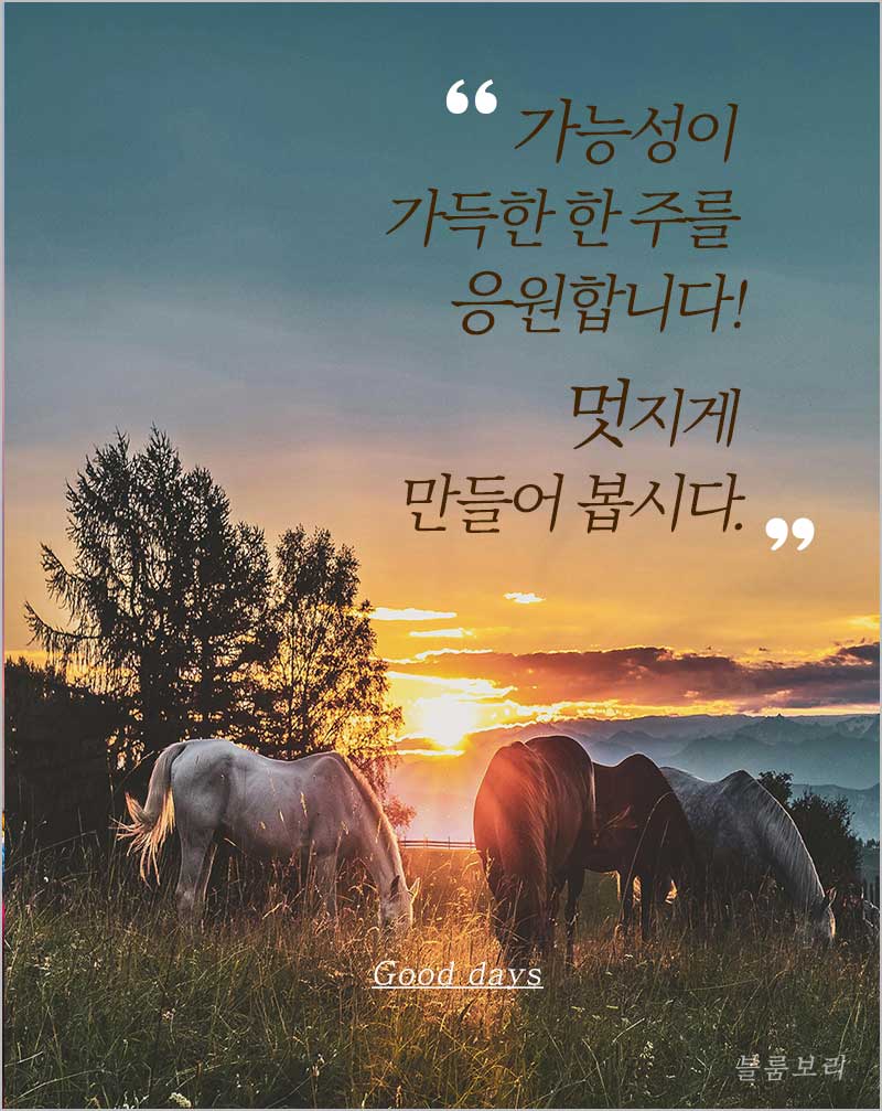 주말 인사말&#44; 오후 인사 이미지 모음-가능성이 가득한 한 주를 응원합니다! 멋지게 만들어 봅시다.