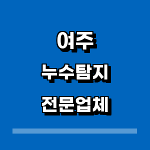 여주시 누수탐지