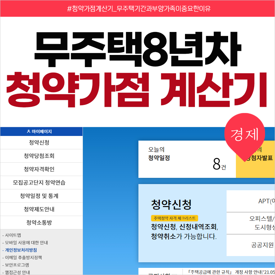 무주택 기간과 부양가족이 중요한 이유 청약가점계산기를 활용하는 9