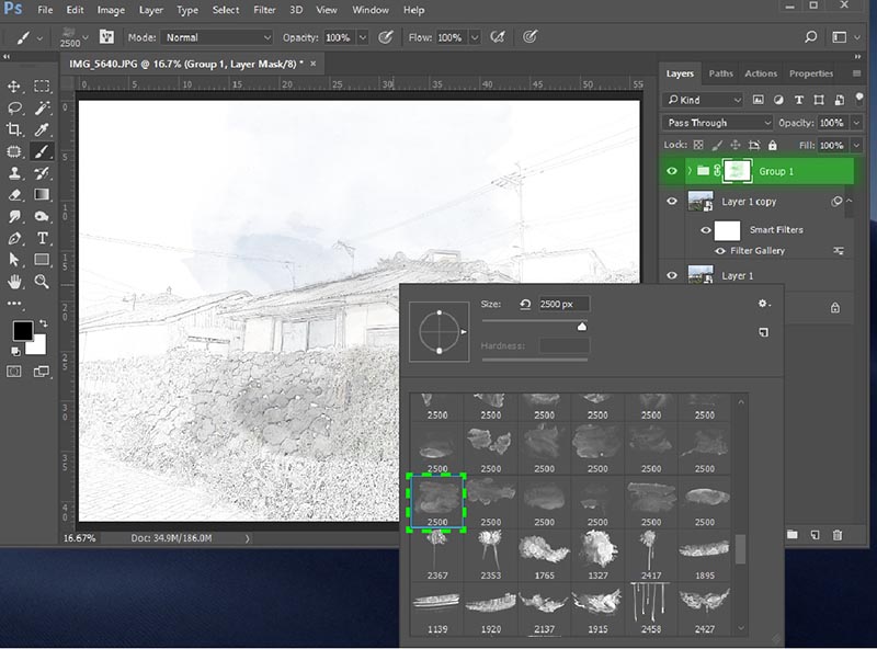 adobe-photoshop-포토샵-수채화-브러쉬-효과
