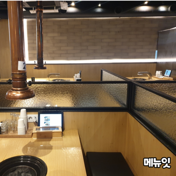 명인갈비 논현점 갈비집 태블릿메뉴판 메뉴잇 설치 사례