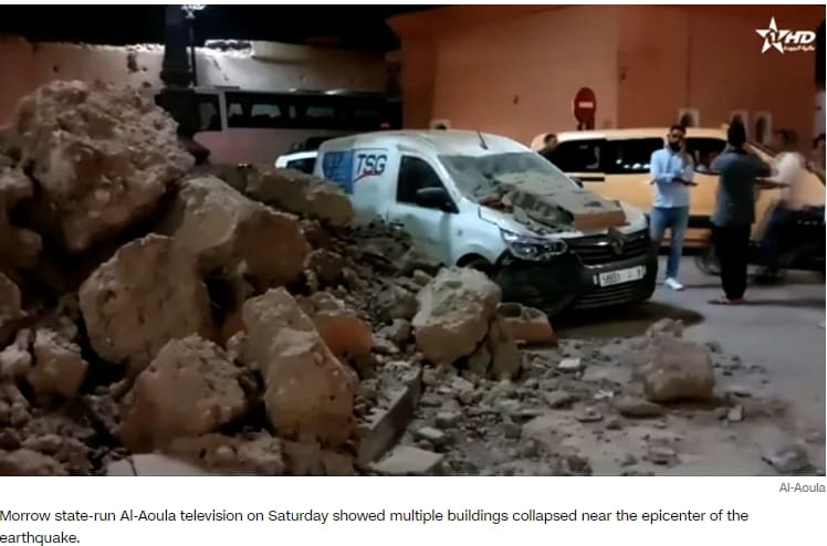 모로코 규모 6.8 지진으로 최소 632명 사망...사망자 늘 듯 VIDEO: Morocco earthquake live news: At least 632 killed in magnitude 6.8 quake