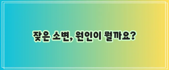 소변이 잦은 증상, 혹시 불편하신가요?