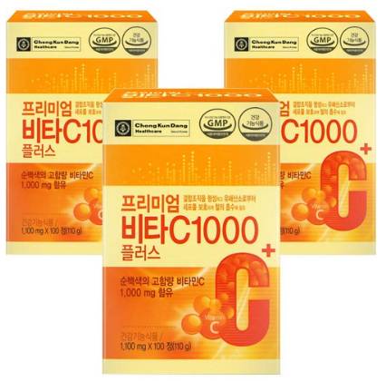 종근당건강 프리미엄 비타C 1000플러스&#44; 100정&#44; 3개