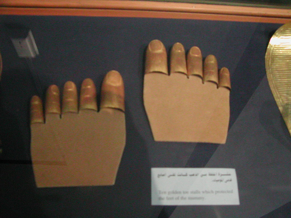 이집트고고학박물관-미라의 발가락 싸개