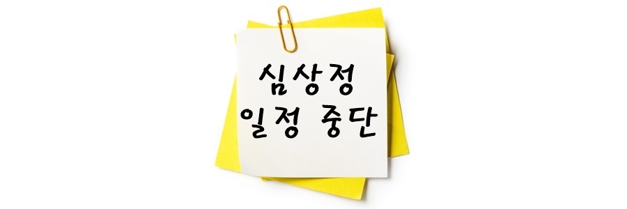  심상정 일정 중단 그 이유는?