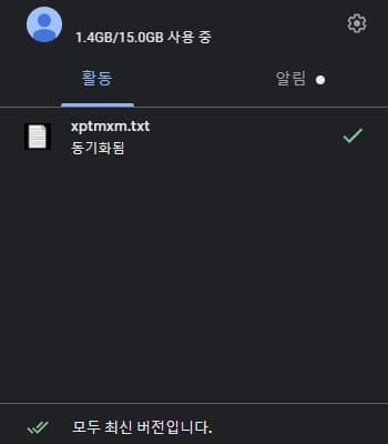 구글 드라이브에 동기화된 파일