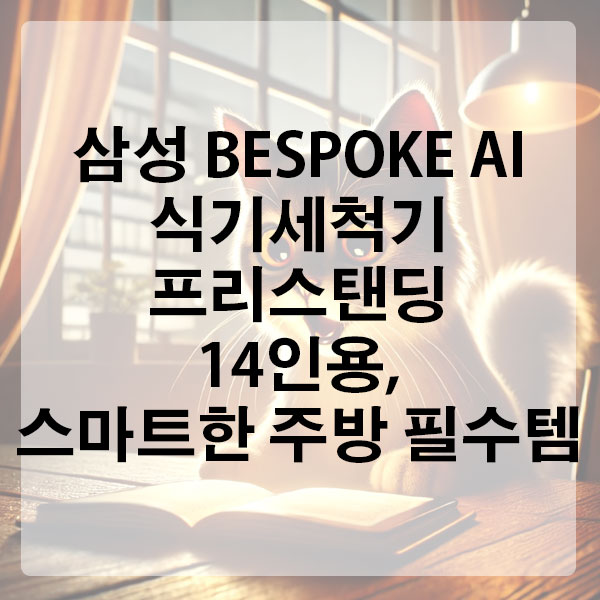 삼성 BESPOKE AI 식기세척기 프리스탠딩 14인용, 스마트한 주방 필수템