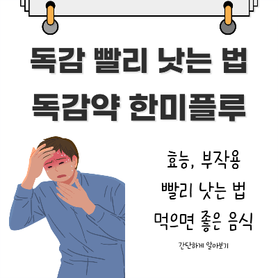 독감약 한미플루 항바이러스제&#44; 독감 빨리 낫는 법