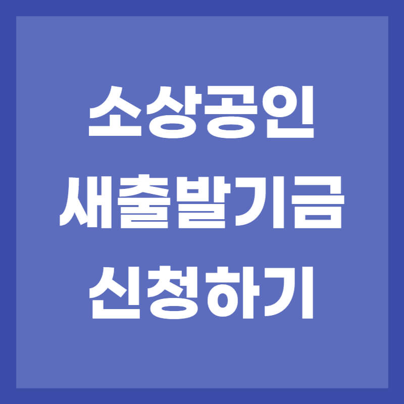 소상공인 새출발기금