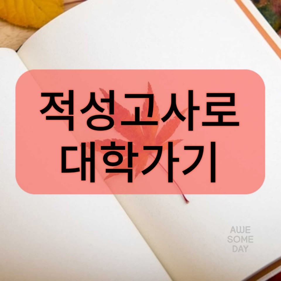  적성고사로 대학가기