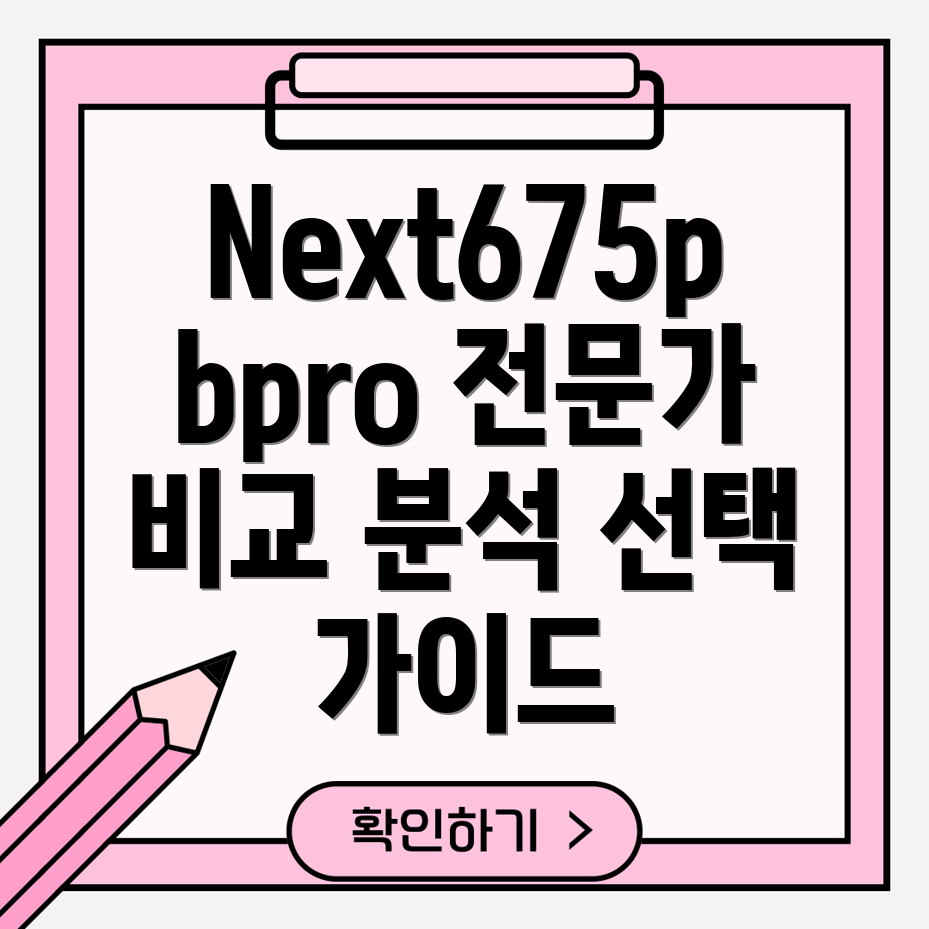 Next675pbpro전문가5가지핵심비교분석및선택가이드