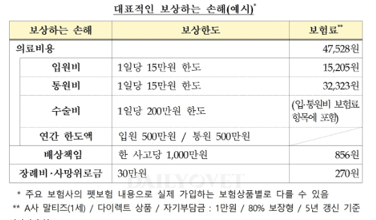 펫보험 예시