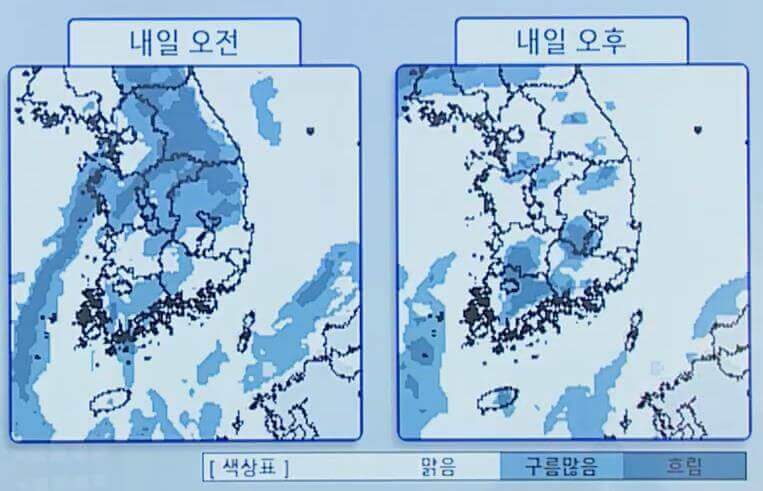 기압계 현황 및 일기도 전망