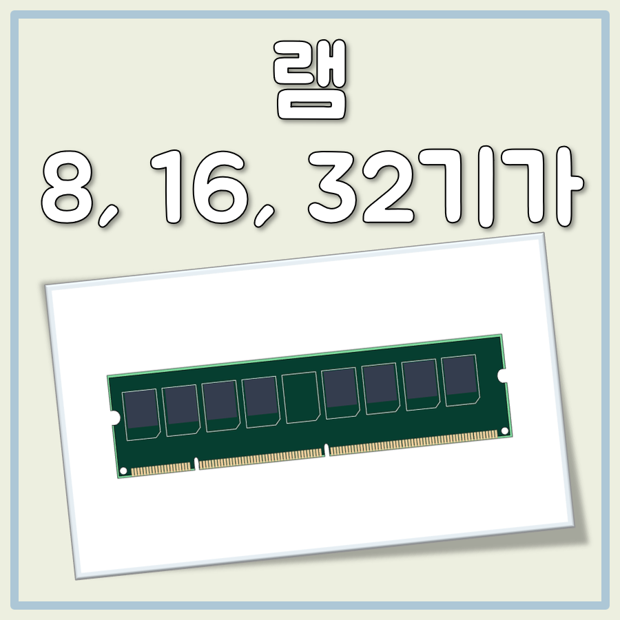 램 8기가 16기가 32기가 대표 이미지