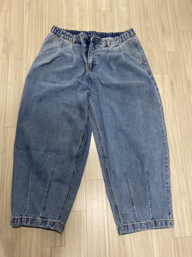 무신사스탠다드 무신사 데님 와이드 벌룬 팬츠 [라이트 인디고] DENIM WIDE BALLOON PANTS [LIGHT INDIGO]