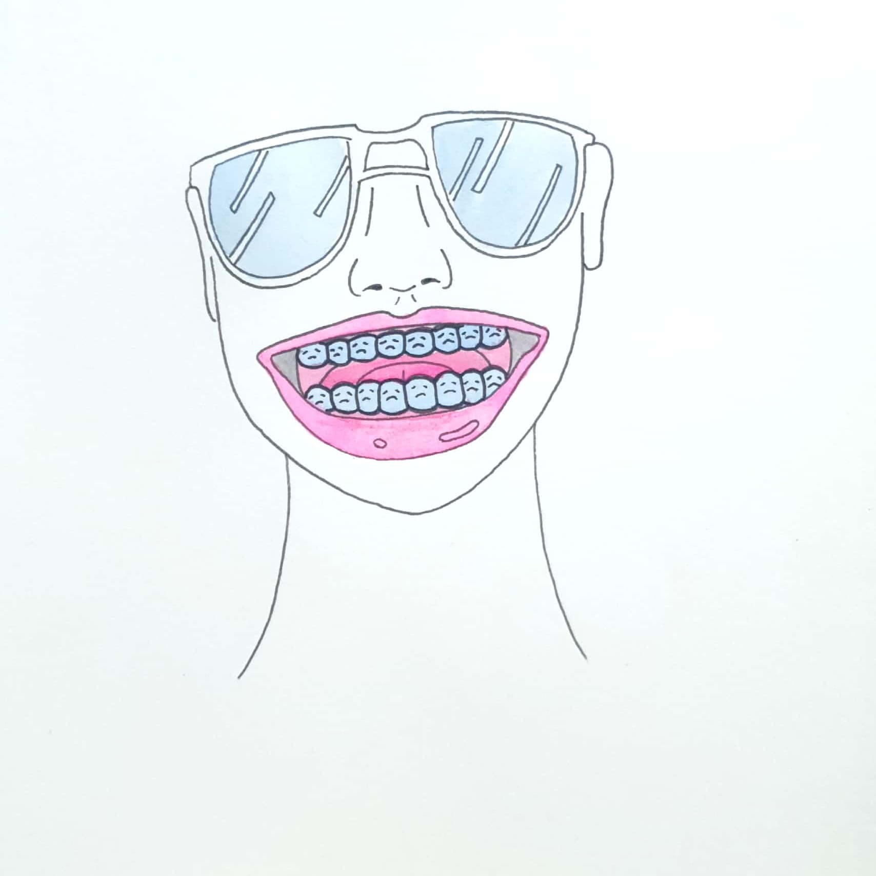  Sad Smile 슬픈 웃음 / 일러스트 그림 드로잉 / 표정 드로잉