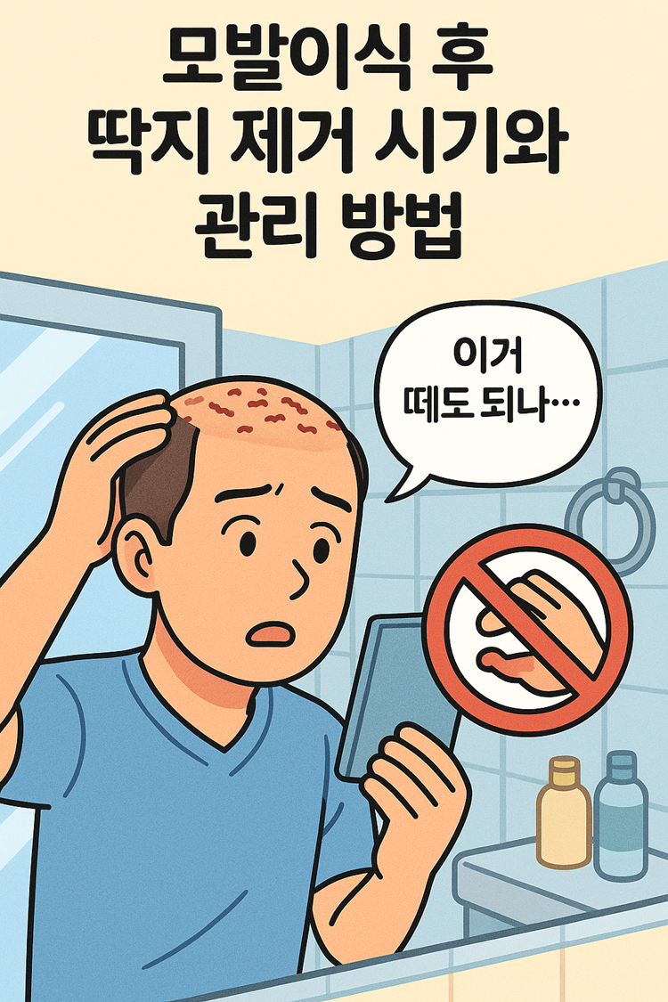 모발이식 후 딱지 제거 시기와 관리 방법
