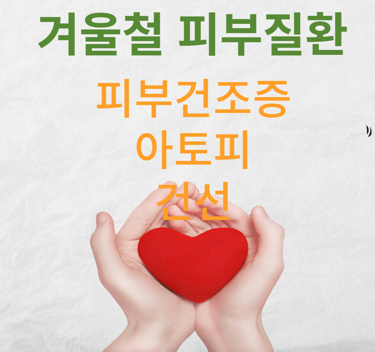  겨울철 피부질환 피부건조증, 건선, 아토피