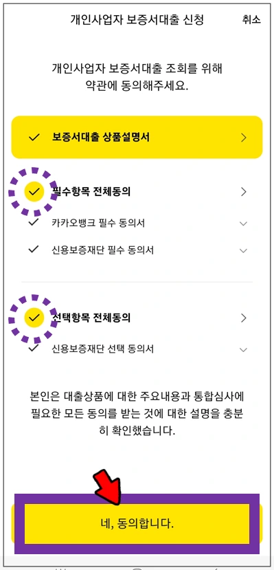 연제구-온택트-특례보증-대출-4단계-동의항목-확인