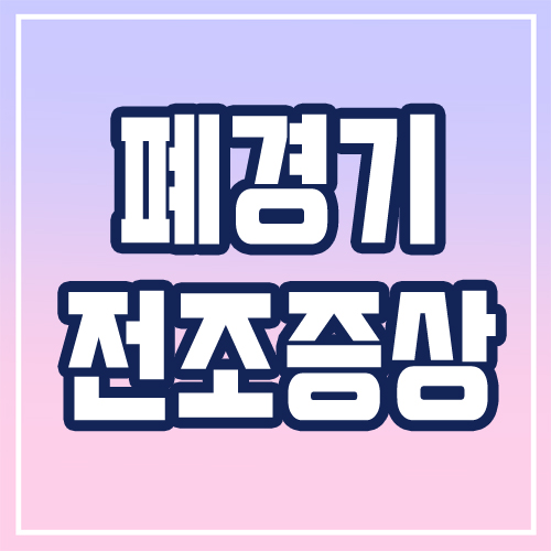  폐경기 전조증상 생리양 변화