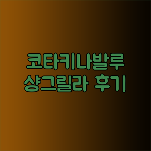 코타키나발루 샹그릴라 탄중 아루 리조