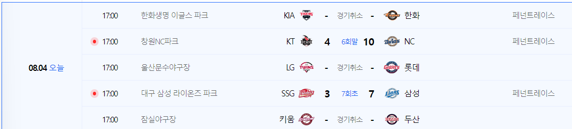 2024 프로야구 일정
