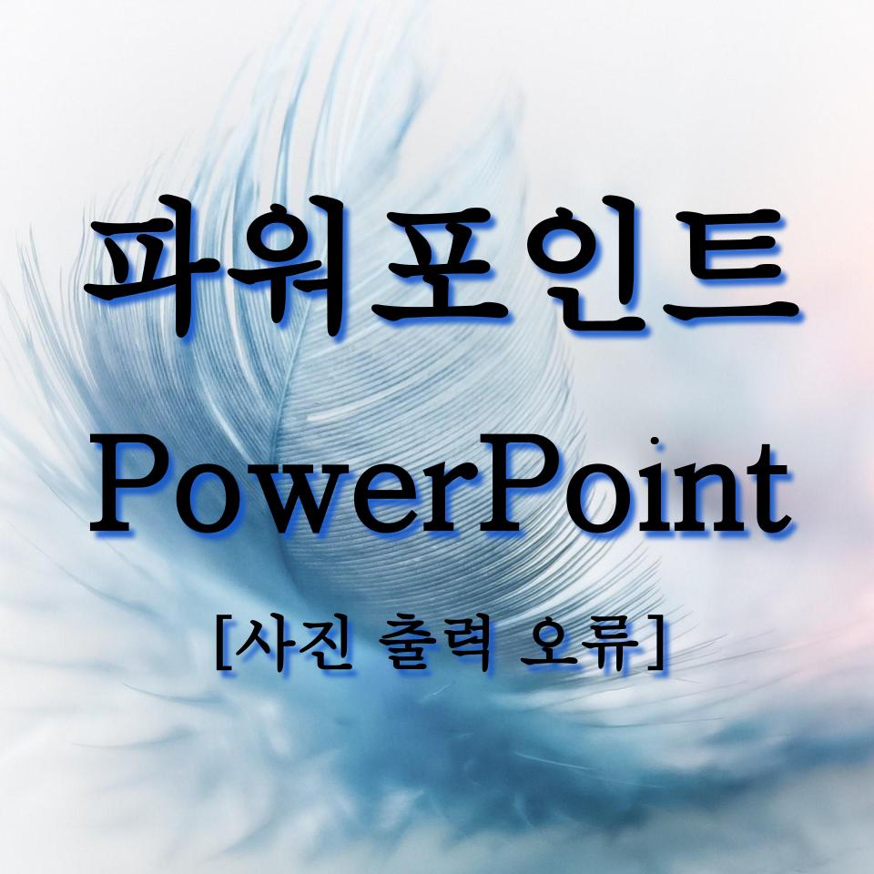  PPT 사진 자르기 인쇄 오류 수정하기