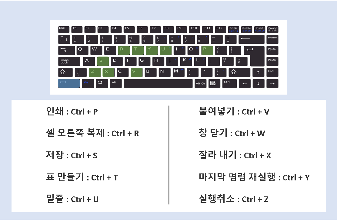 엑셀단축키모음