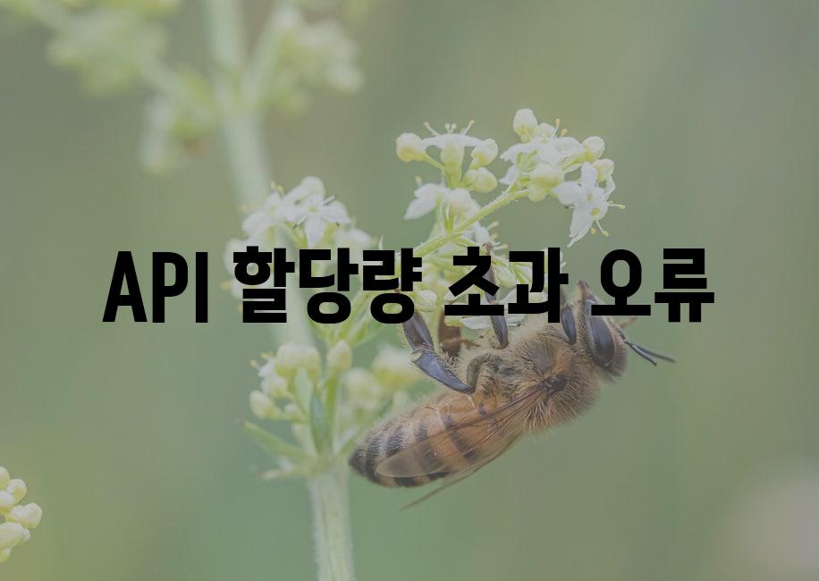 API 할당량 초과 오류 5