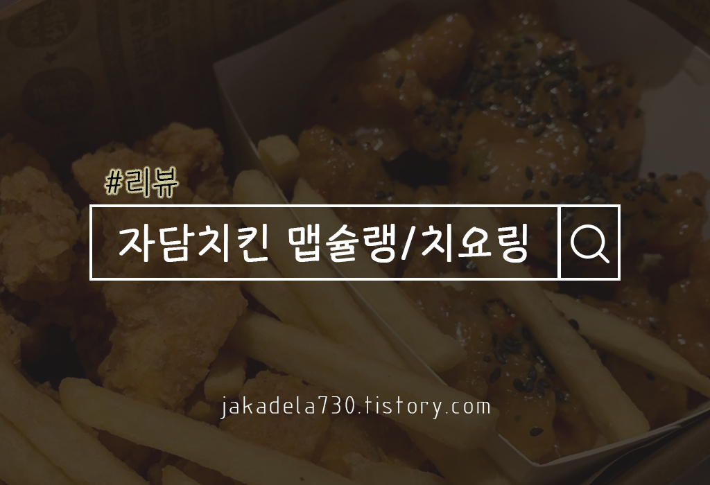  자담치킨 맵슐랭&치요링반반/치요링치즈볼/모찌감자