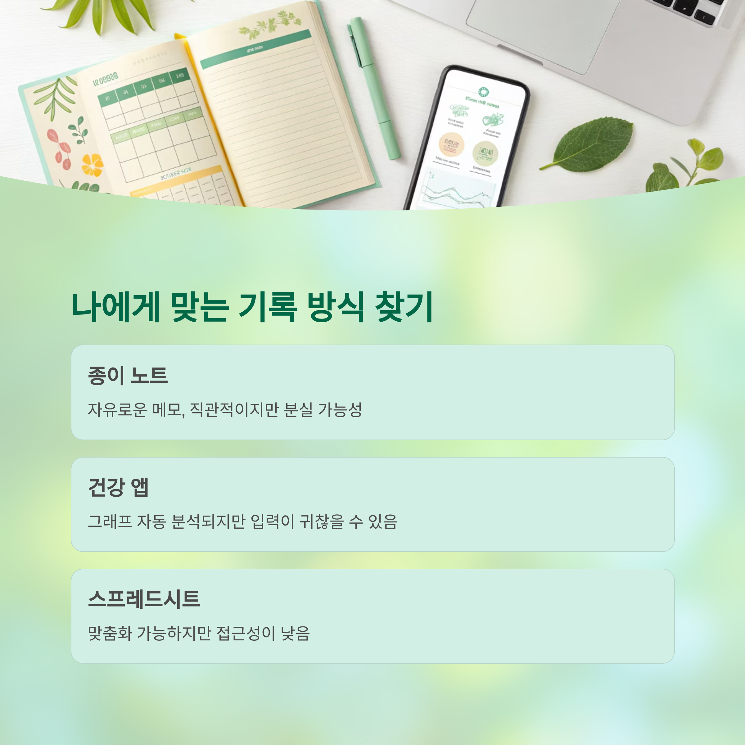 매일 3분, 나만의 건강 다이어리로 삶의 질을 높이자 - 셀프 건강 체크, 어떻게 습관으로 만들 수 있을까? - 체크 앱? 종이 노트? 나에게 맞는 방식 찾기 매일 3분, 나만의 건강 다이어리로 삶의 질을 높이자 - 셀프 건강 체크, 어떻게 습관으로 만들 수 있을까? - 체크 앱? 종이 노트? 나에게 맞는 방식 찾기