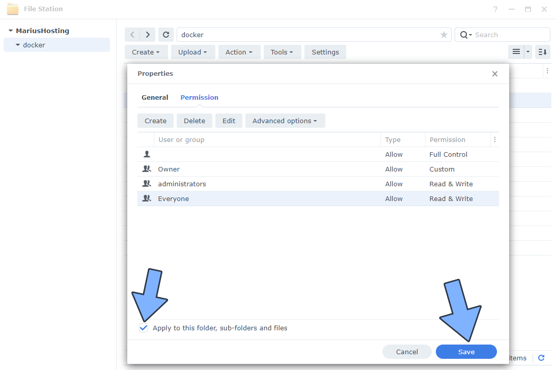 n8n Synology Permission Synology NAS Set up 5