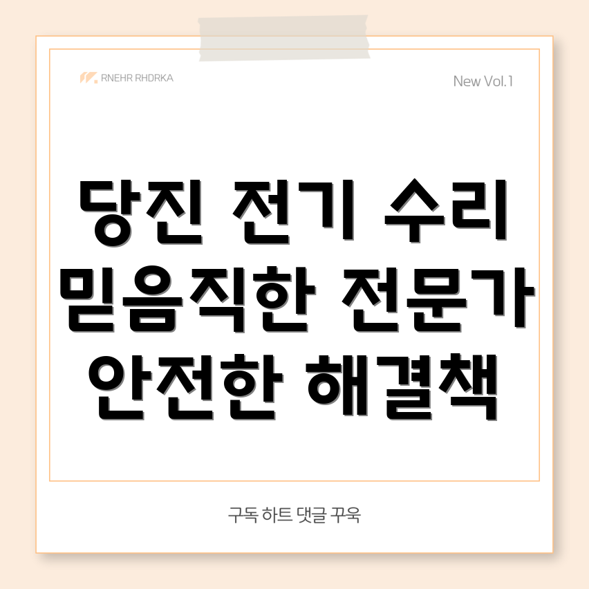 당진시 송악읍 전기 수리