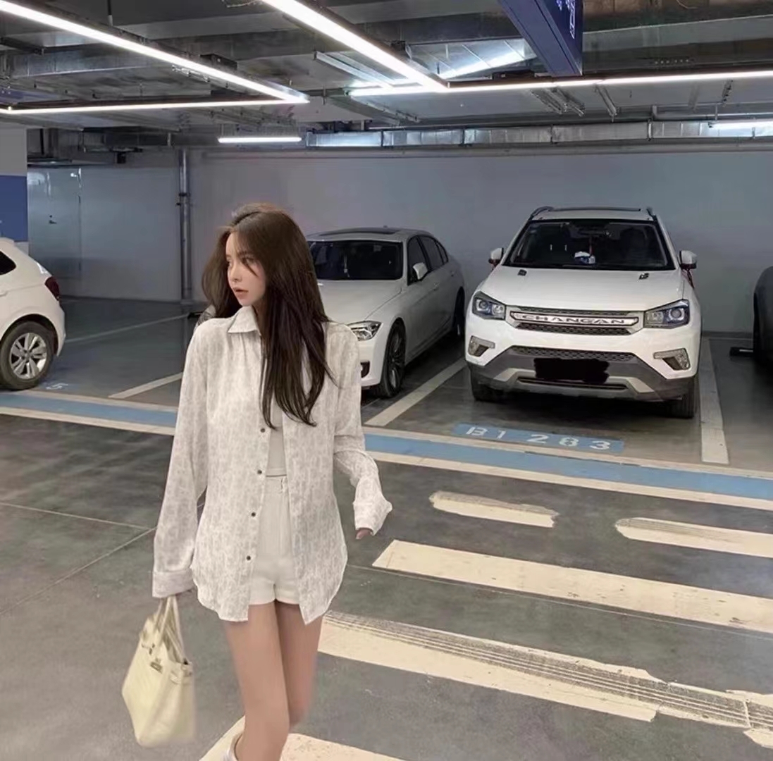  [DIOR] 디올 오블리크 그레이 실크 트윌 셔츠 013C502A5141_C880