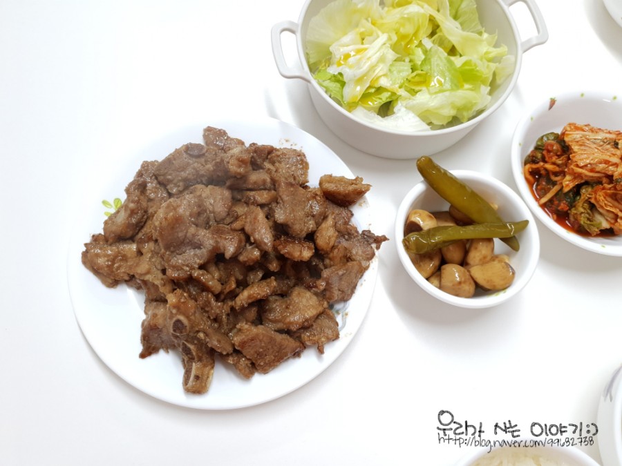 주성 고기 양념 돼지갈비 오늘의 저녁 반찬 11