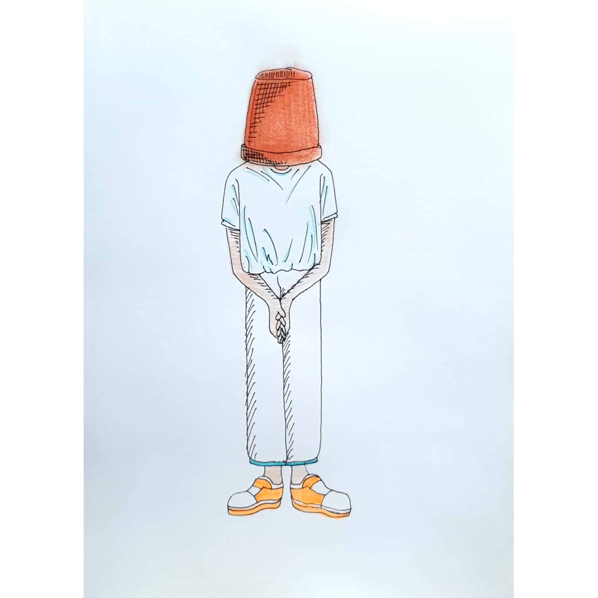  Hide Anywhere 어디론가 숨다 / 일러스트 그림 드로잉 / 인물화 그리기